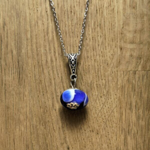 Pendentif Bleu Ondine  Fluidité du Cœur