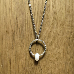 Pendentif Métal Blanc - Cercle de Justesse