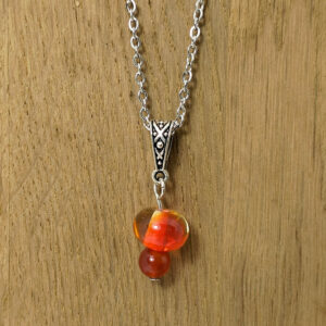 Pendentif Rouge Étincelle Ancrée