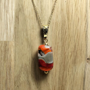 Pendentif Rouge Orange Feu– Flamme de Vie