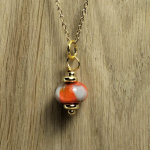 Pendentif Orange Feu – Solaire Intérieur