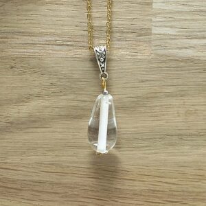 Pendentif Transparente Métal - Axe de Lumière