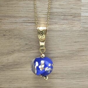 Pendentif Indigo Eau Pluie d'Etoiles Filantes