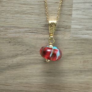 Pendentif Rouge et Bleu - Entre Deux Souffles II