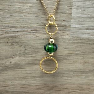 Pendentif Vert Bois - Nœud de verdure