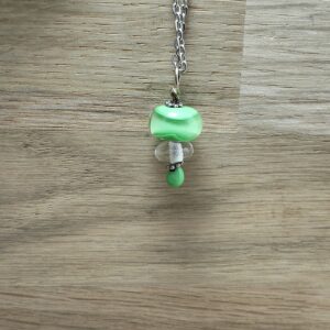Pendentif Vert Clair Bois - Lien Invisible
