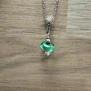 Pendentif Vert Bois - Effet Mentholé