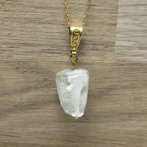 Pendentif Blanc Métal -  Justesse