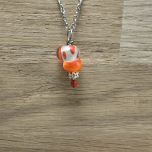 Pendentif Orange Feu – Flamme Douce