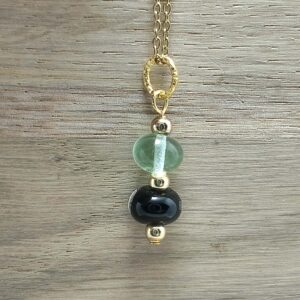 Pendentif Vert et Noir Sève Profonde