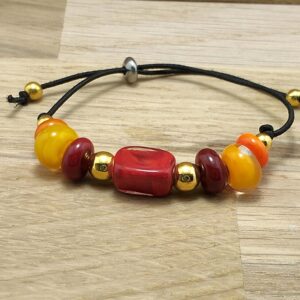 Bracelet Rouge et Orange Feu - “Rayonnement Intérieur”
