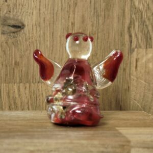 Ange en verre filé rouge – vitalité et transformation | Éclats d’verre